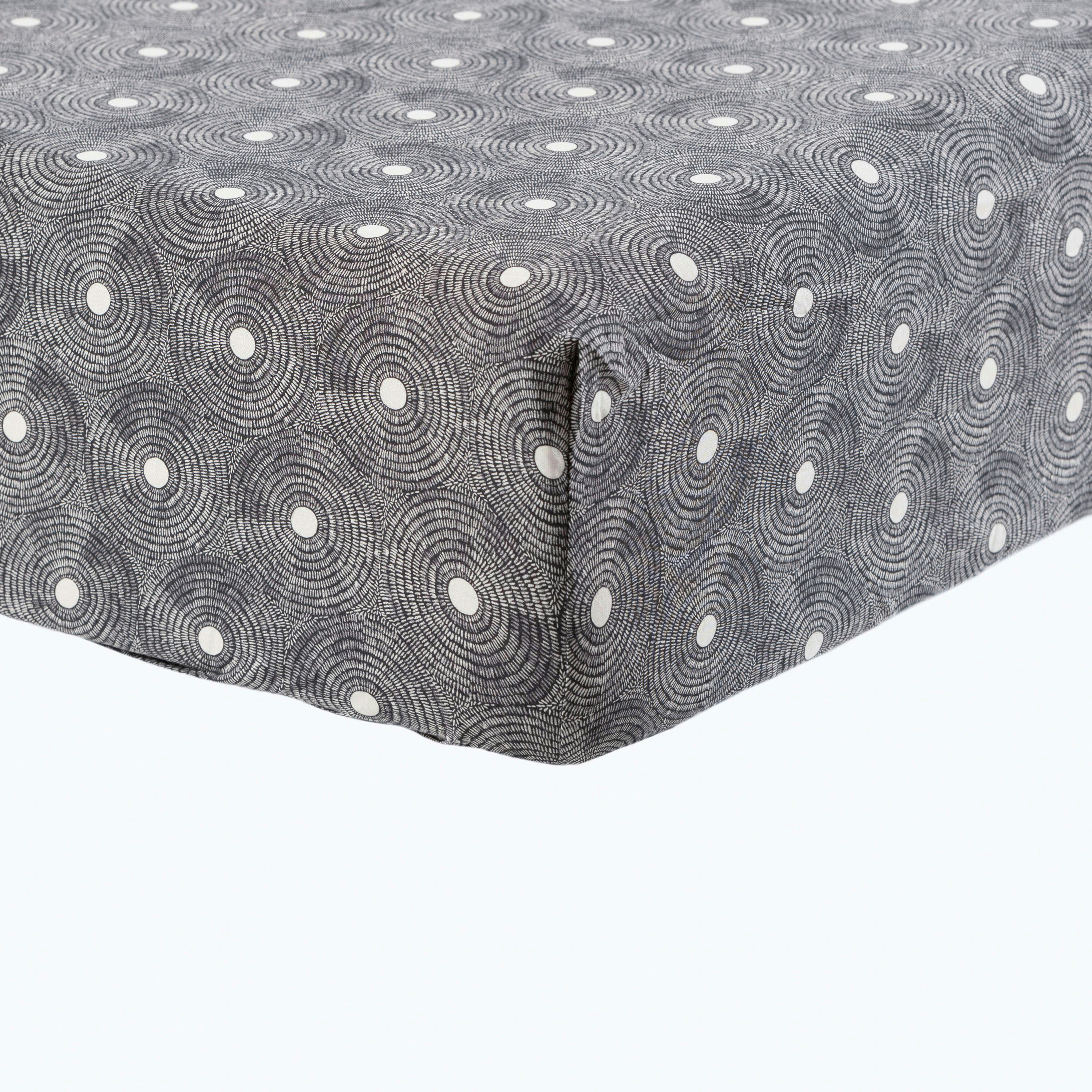 ECLIPSE - Drap housse Imprime imprimé gris 160 x 200 cm