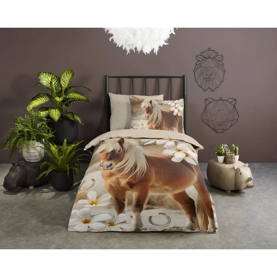 Pure Pony Fabi Kinderdekbedovertrek Zand