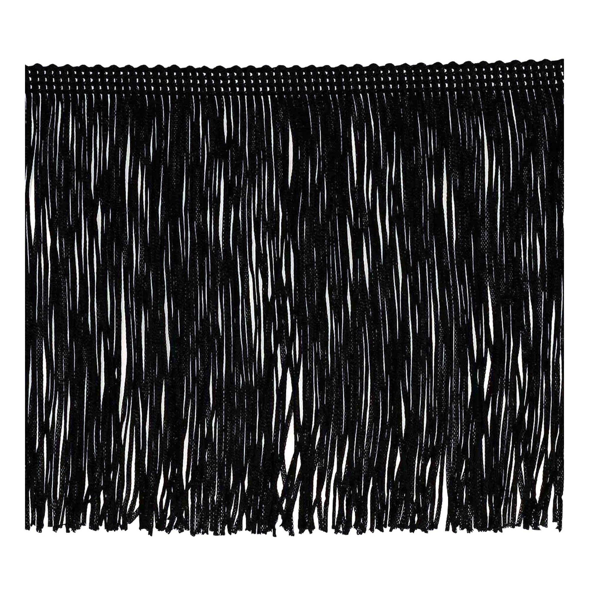 Black 15cm Chainette Fringe by the Metre