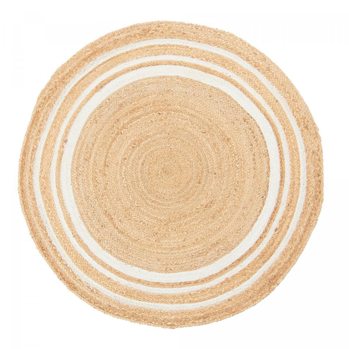 SUNNY LINE - Tapis rond en jute beige 120x120