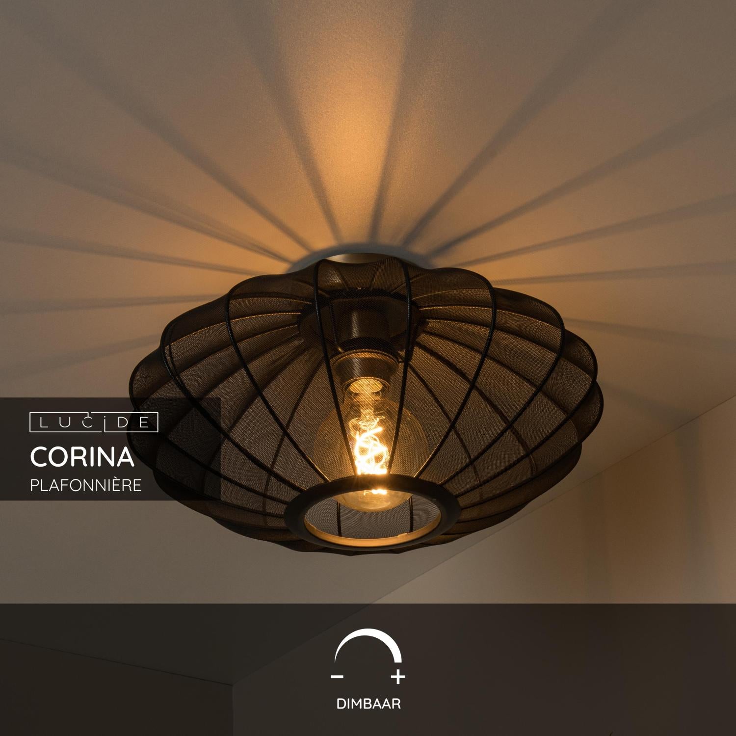 Lucide CORINA Plafonnière - Zwart