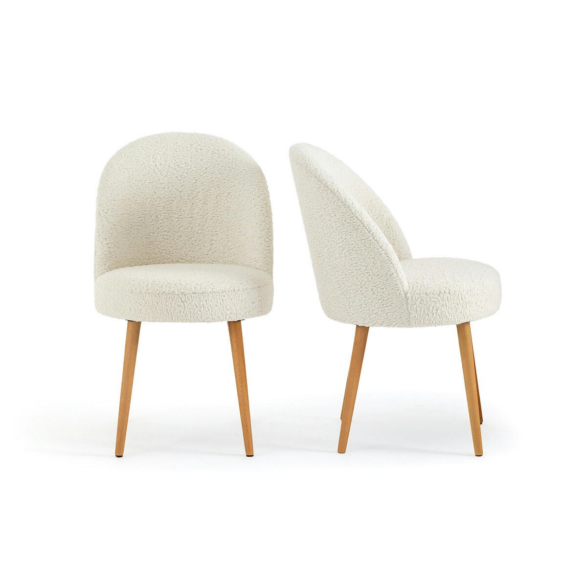 Lot de 2 chaises bouclette, Quilda