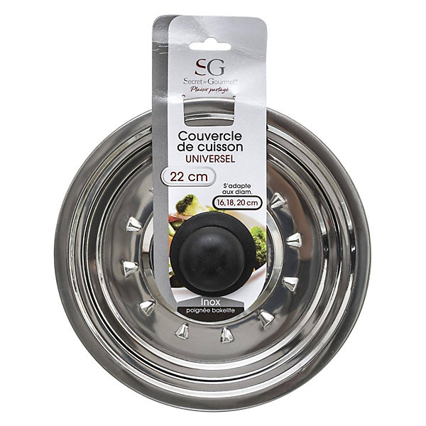 Couvercle en inox universel 16/18/20 cm - 5Five