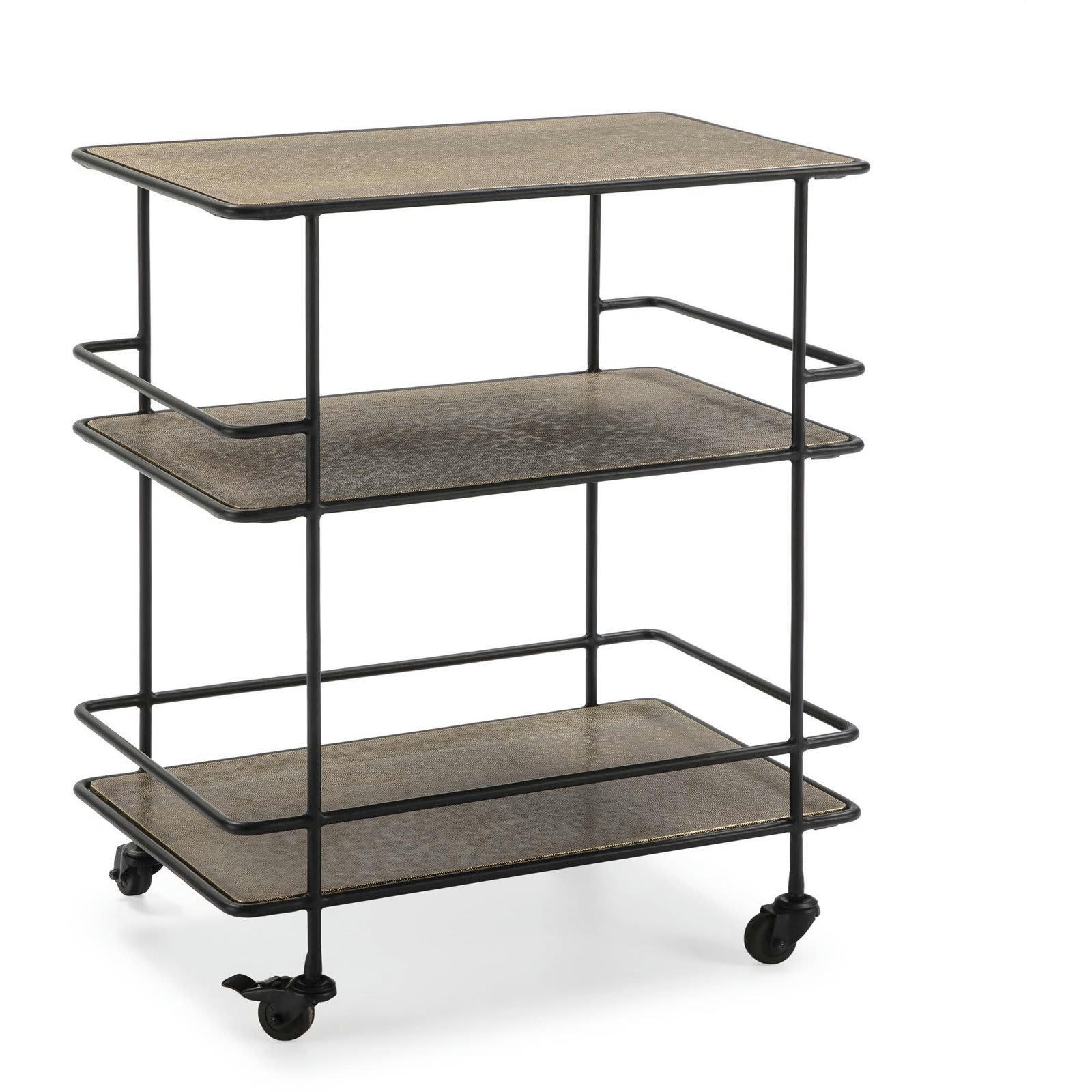 FONTANE - Bar Métal Noir 66x41x79 cm