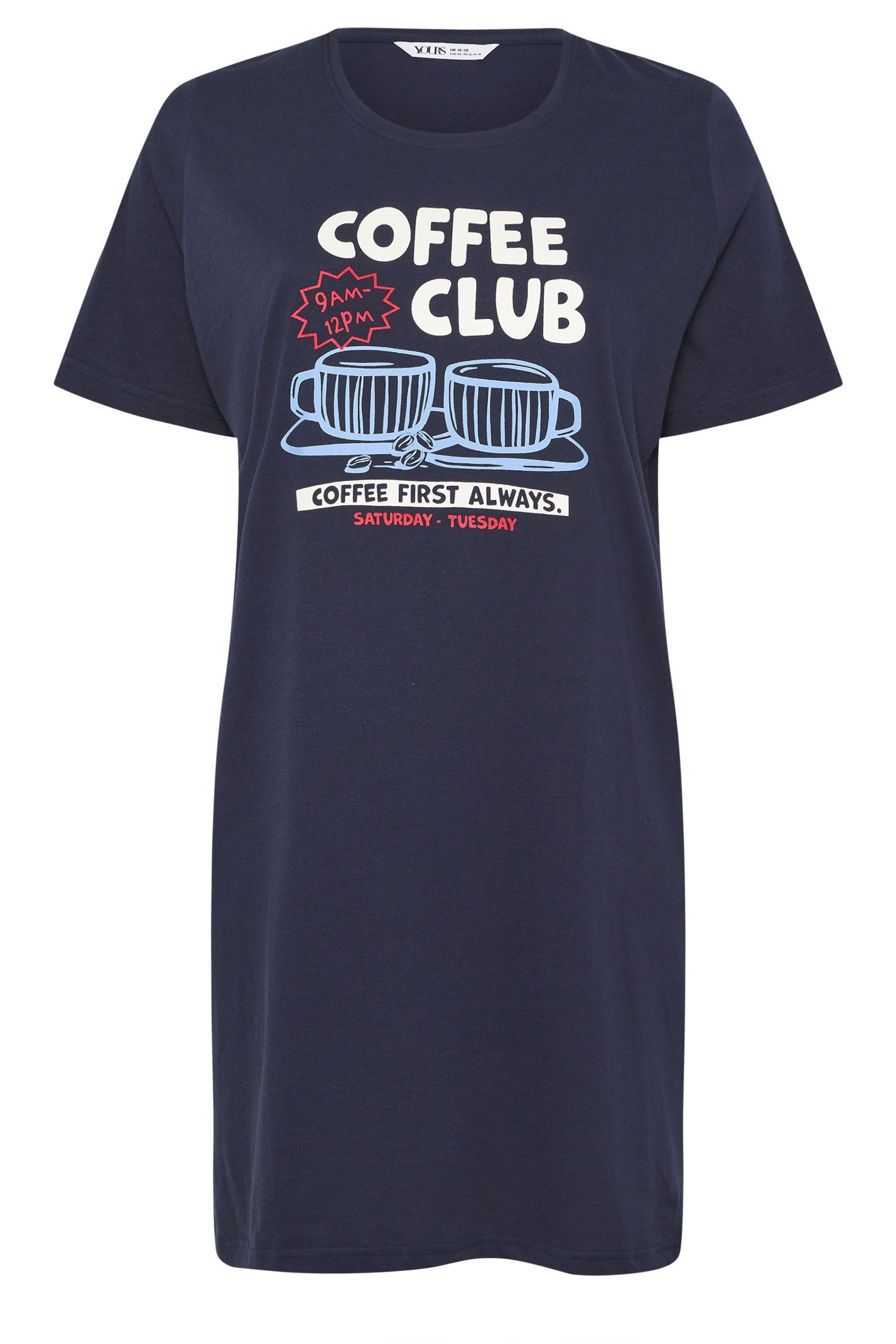 Yours Coffee Club' Dipped Back Nightdress