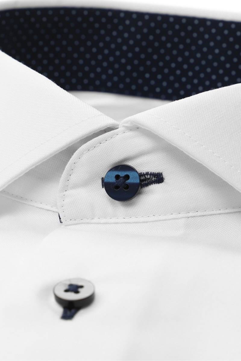 ETERNA Slim Fit Hemd weiss, Einfarbig
