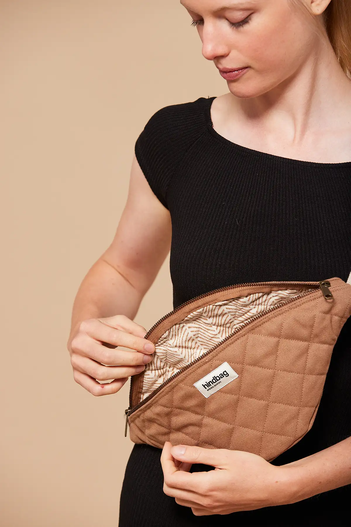 Sac banane matelassé Olivia Cannelle