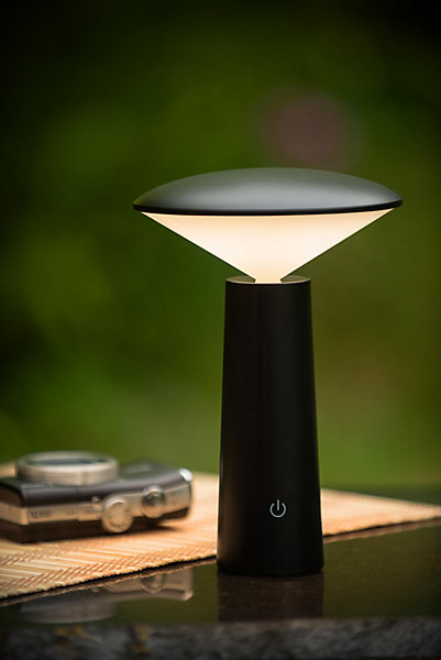 Lampe de table JIVE en abs avec LED intégré - Noir - Lucide