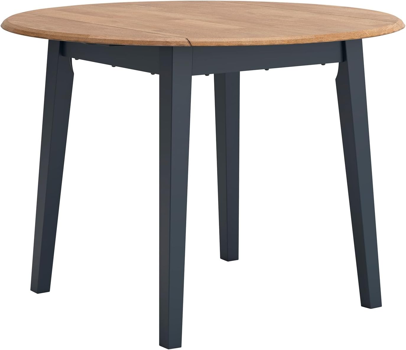 Signature Design by Ashley Gesthaven Modern Dining Drop Leaf Table with 4 Legs, Light Brown & Blue