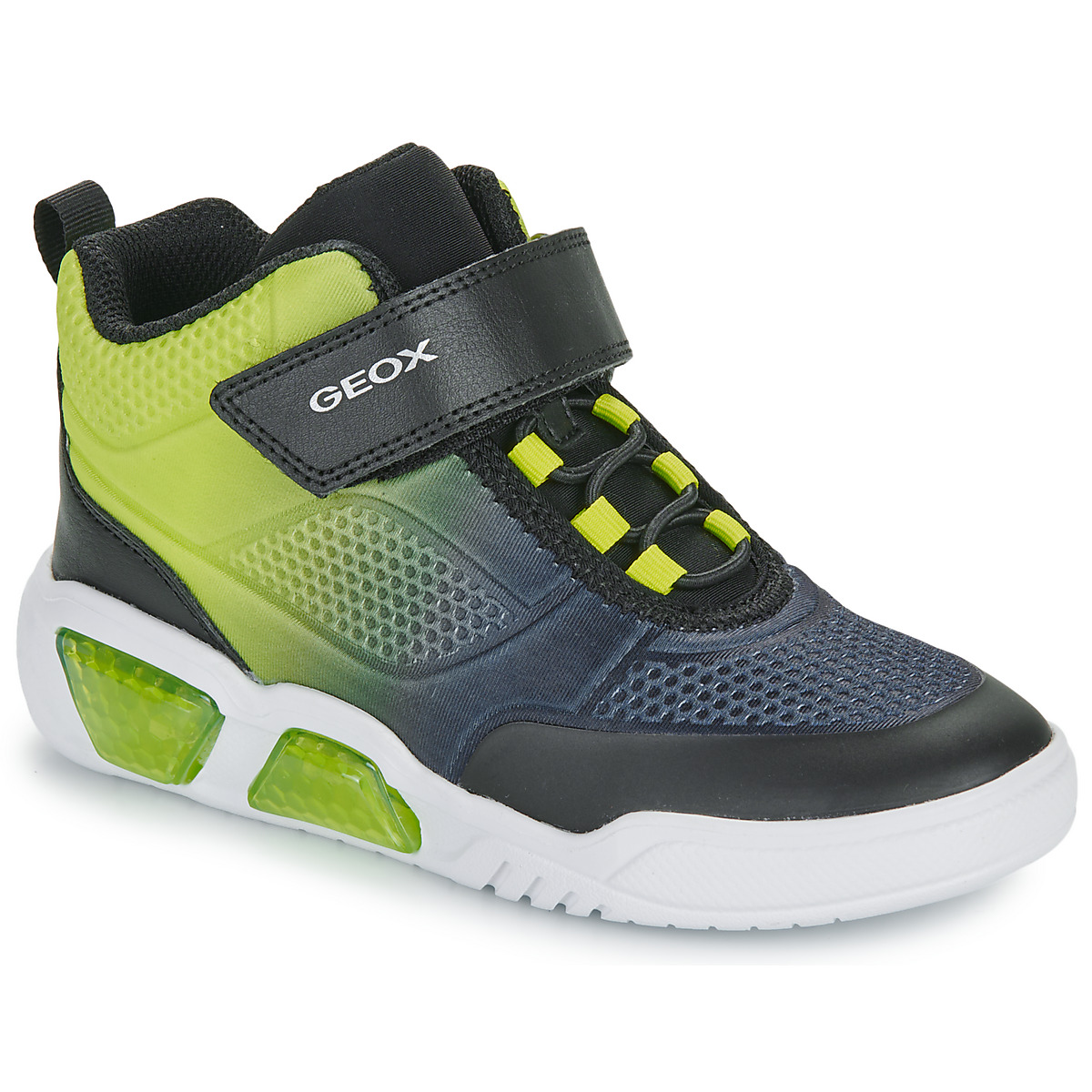 Geox - J ILLUMINUS BOY - Black / Green