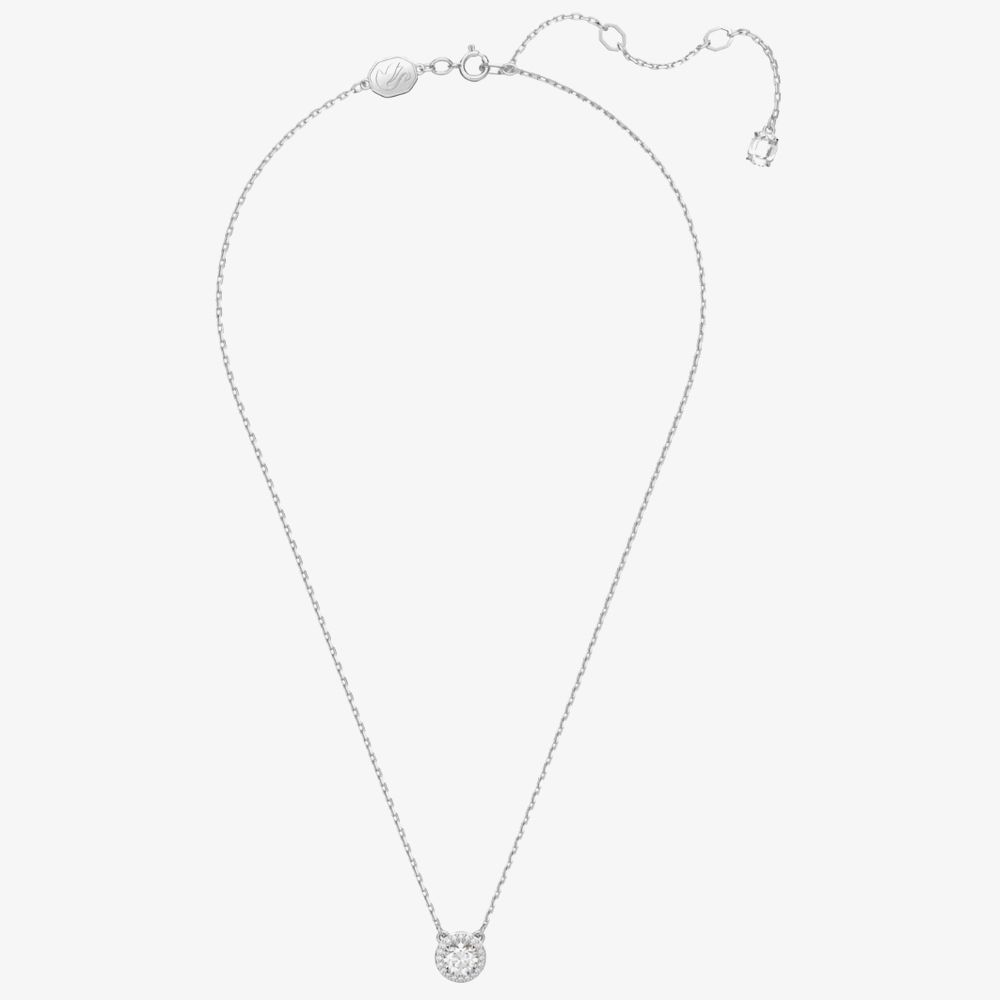 Swarovski Ladies Constella Rhodium-Plated Halo Necklace 5636264