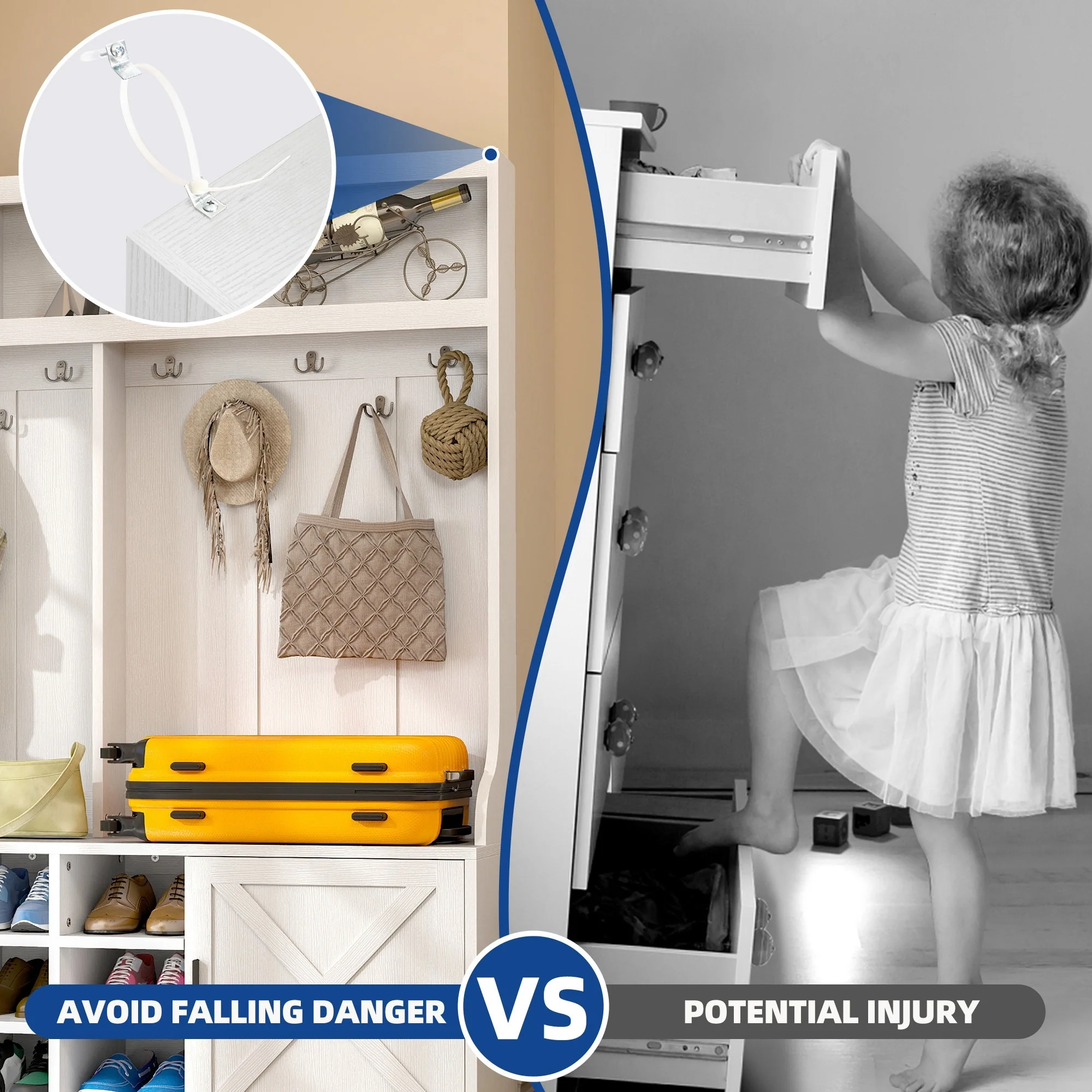 Moasis 4-in-1 Hall Tree Coat Rack with Shoe Storage Bench for Entrywaywith w/ Adjustable Shoe Storage and Hanging Hooks