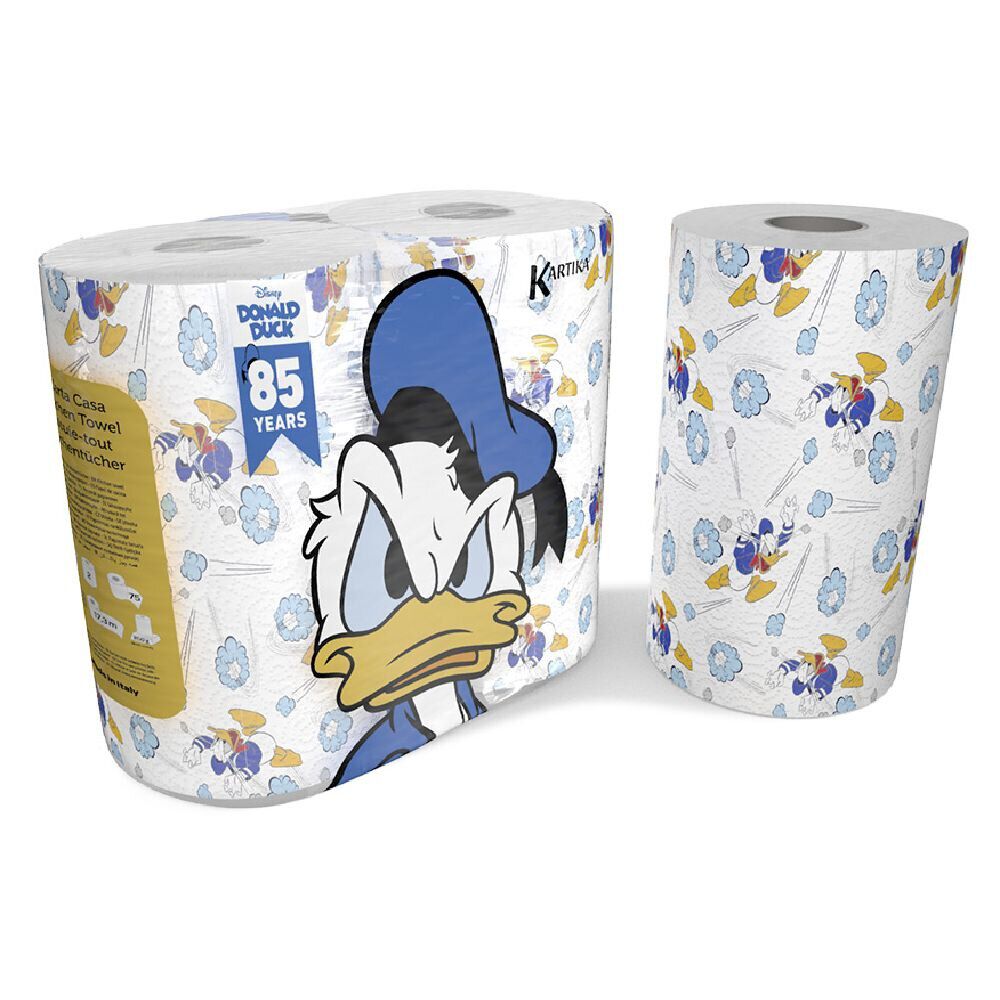 Essuie-tout x2 rouleaux motif Donald Duck 70 feuilles