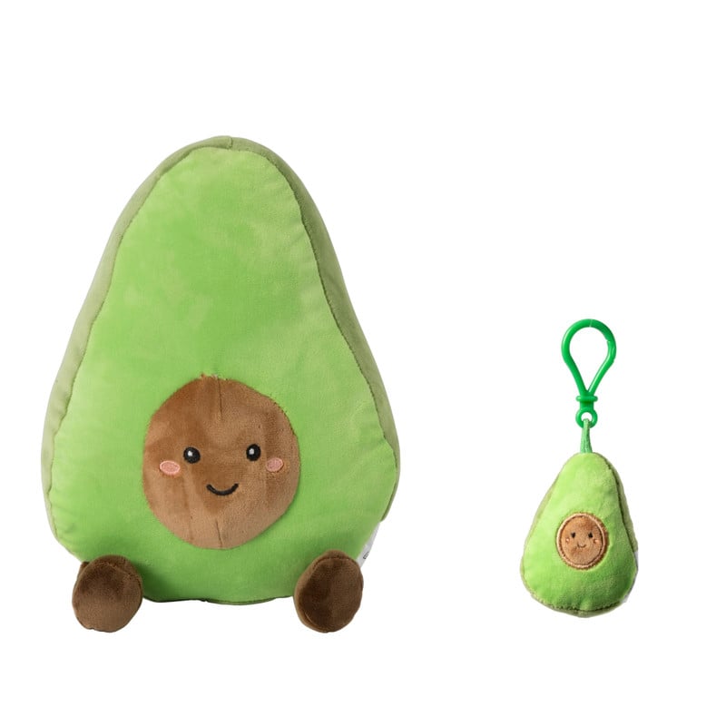 Knuffel avocado - groen - 22x17 cm