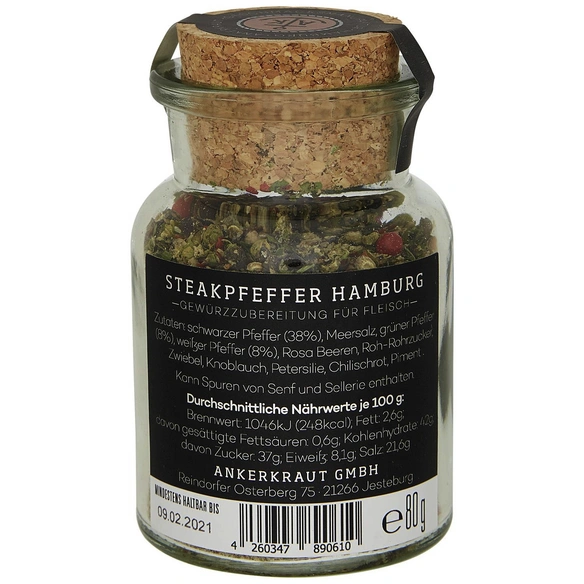 Grillgewürz, Steakpfeffer Hamburg, 80 g