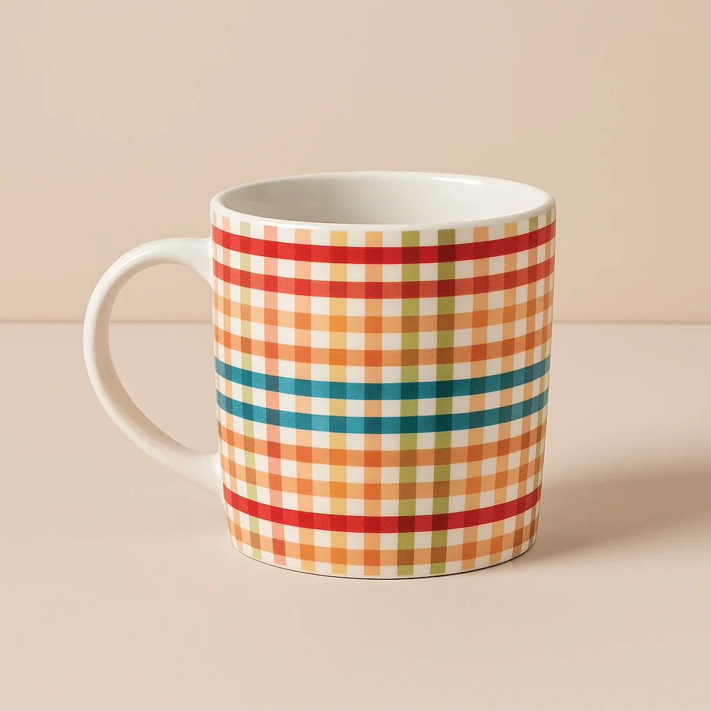 Sentiment Mugs Plaid Pumpkin