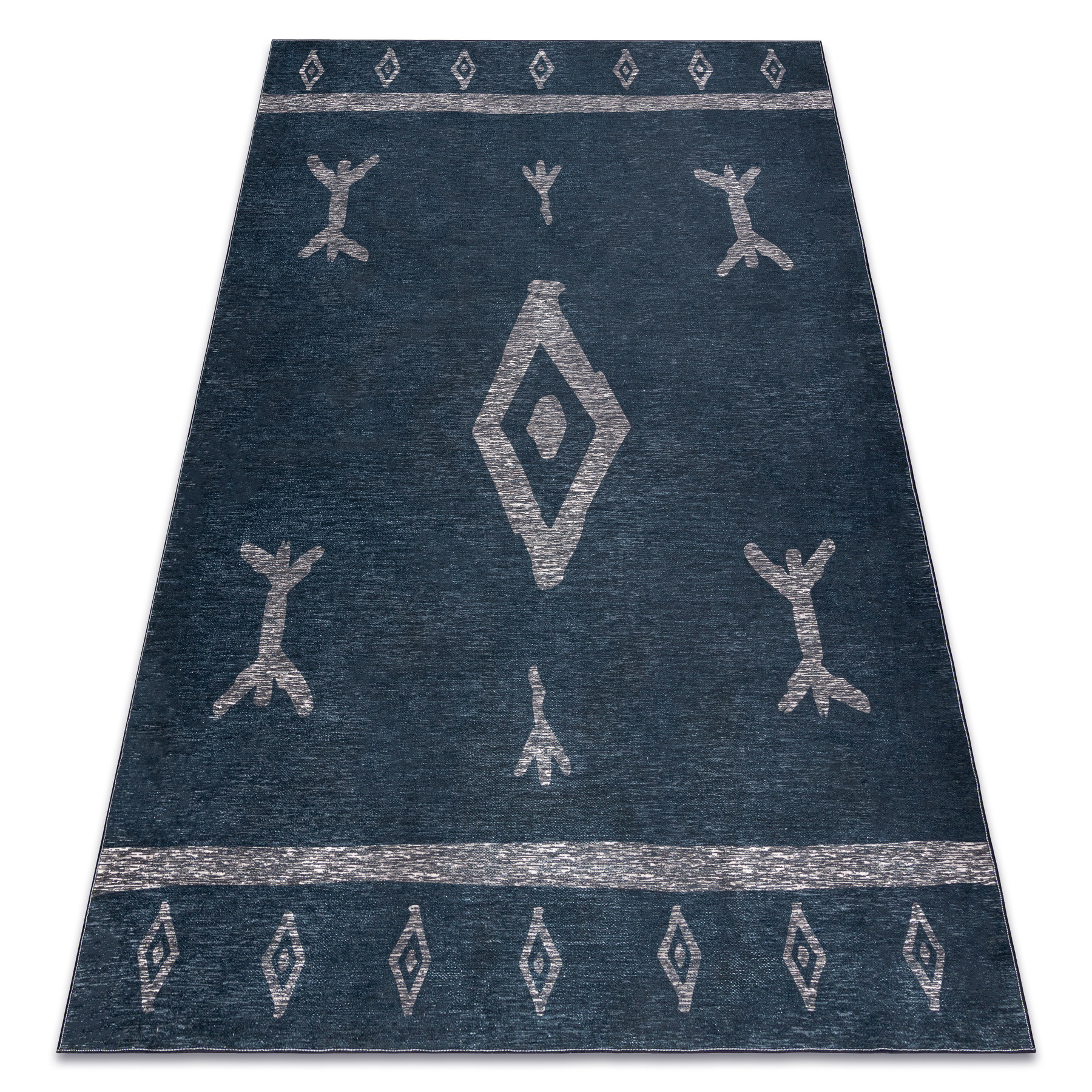 Dywan ANTIKA 121 tek, nowoczesny aztecki, do prania - antracyt 120x170 cm
