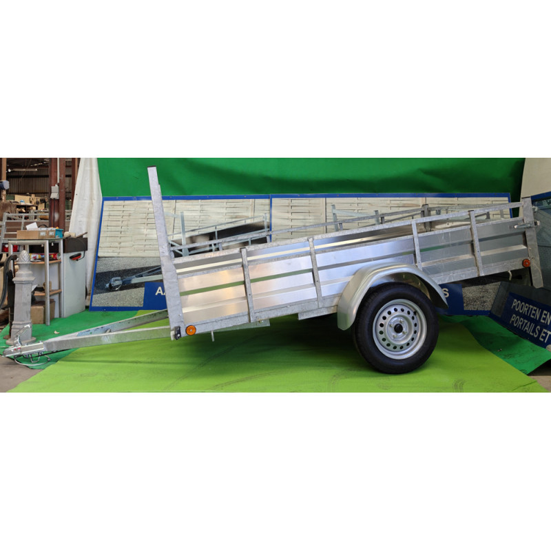 Remorque simple essieu en aluminium 257 x 132 cm CUSTAFER