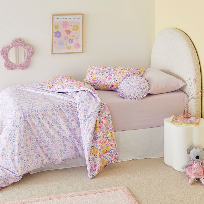 Blossom Dreams Lilac Quilt Cover Set