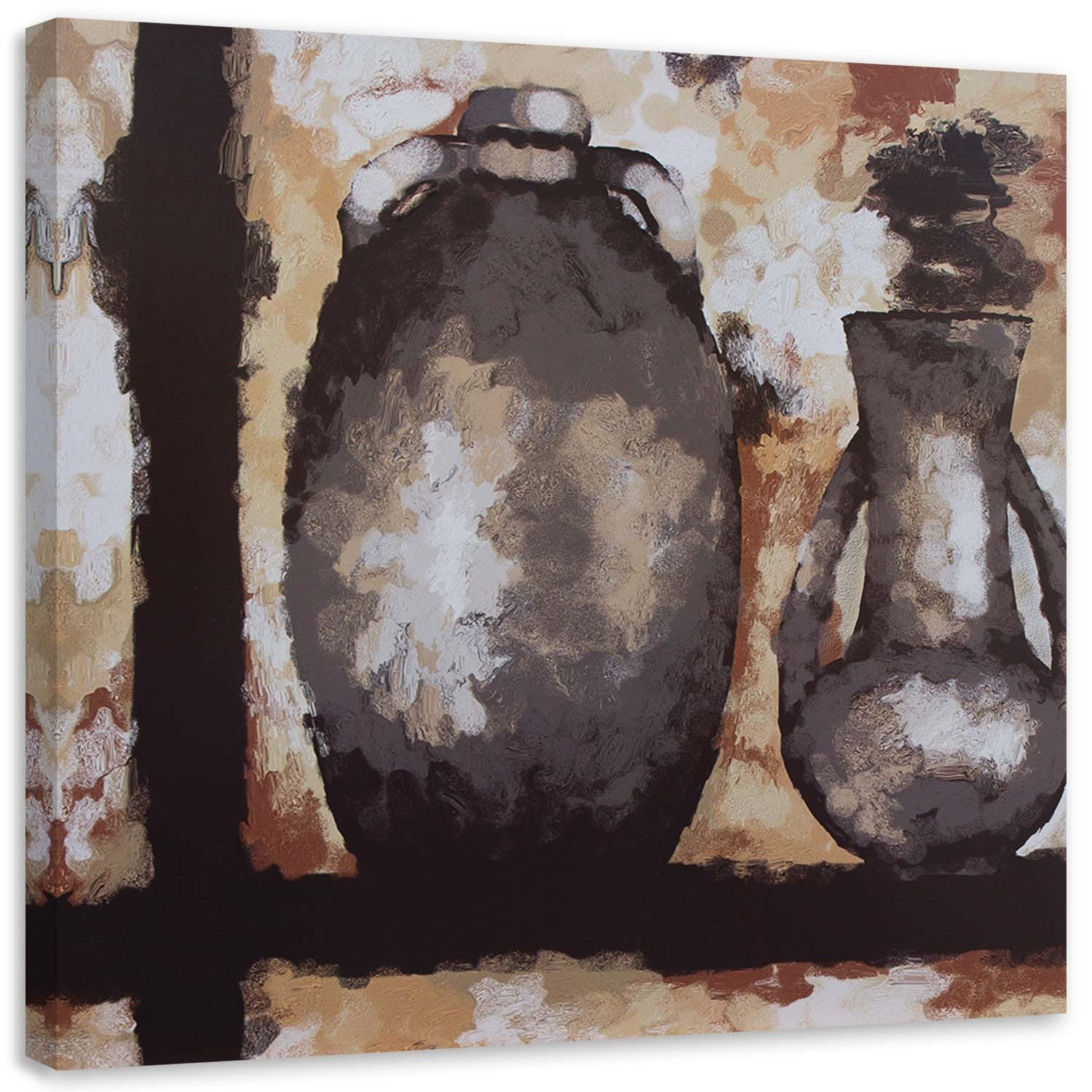 Feeby Obraz na płótnie Dwa dzbanki na półce 30x30