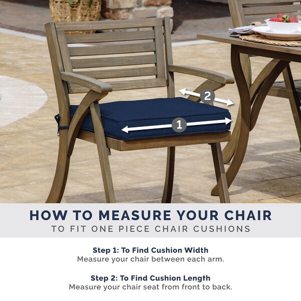 Arden Selections Clark Blue Outdoor Cushion Set - 24 W x 24 D in.