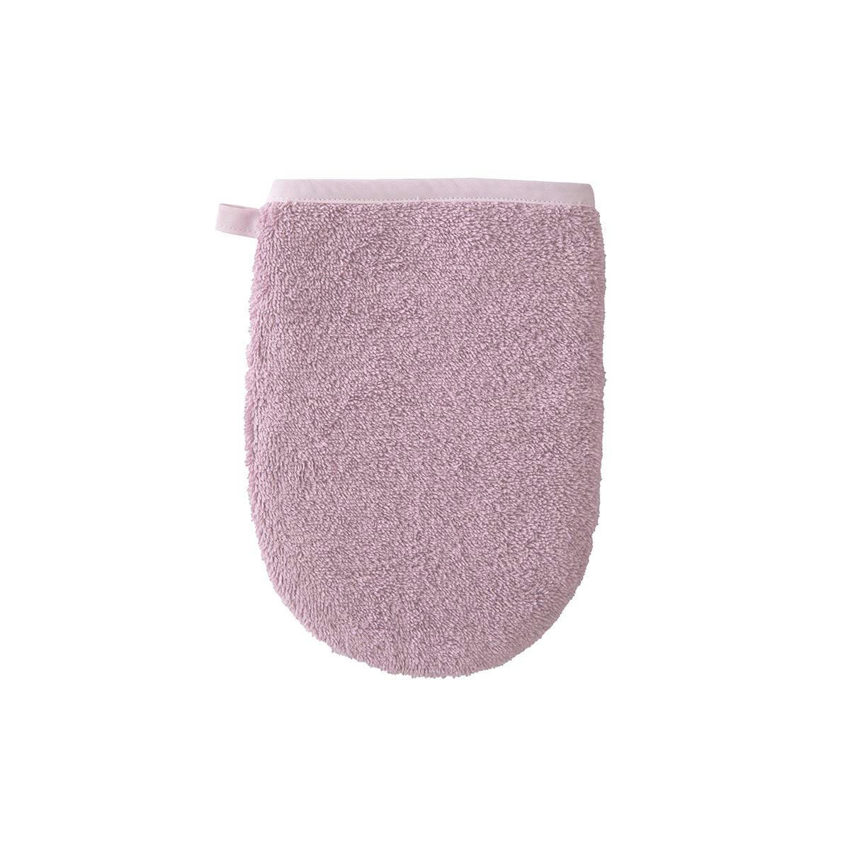 GOUZI - Gant de toilette en  coton rose 15 x 21 cm