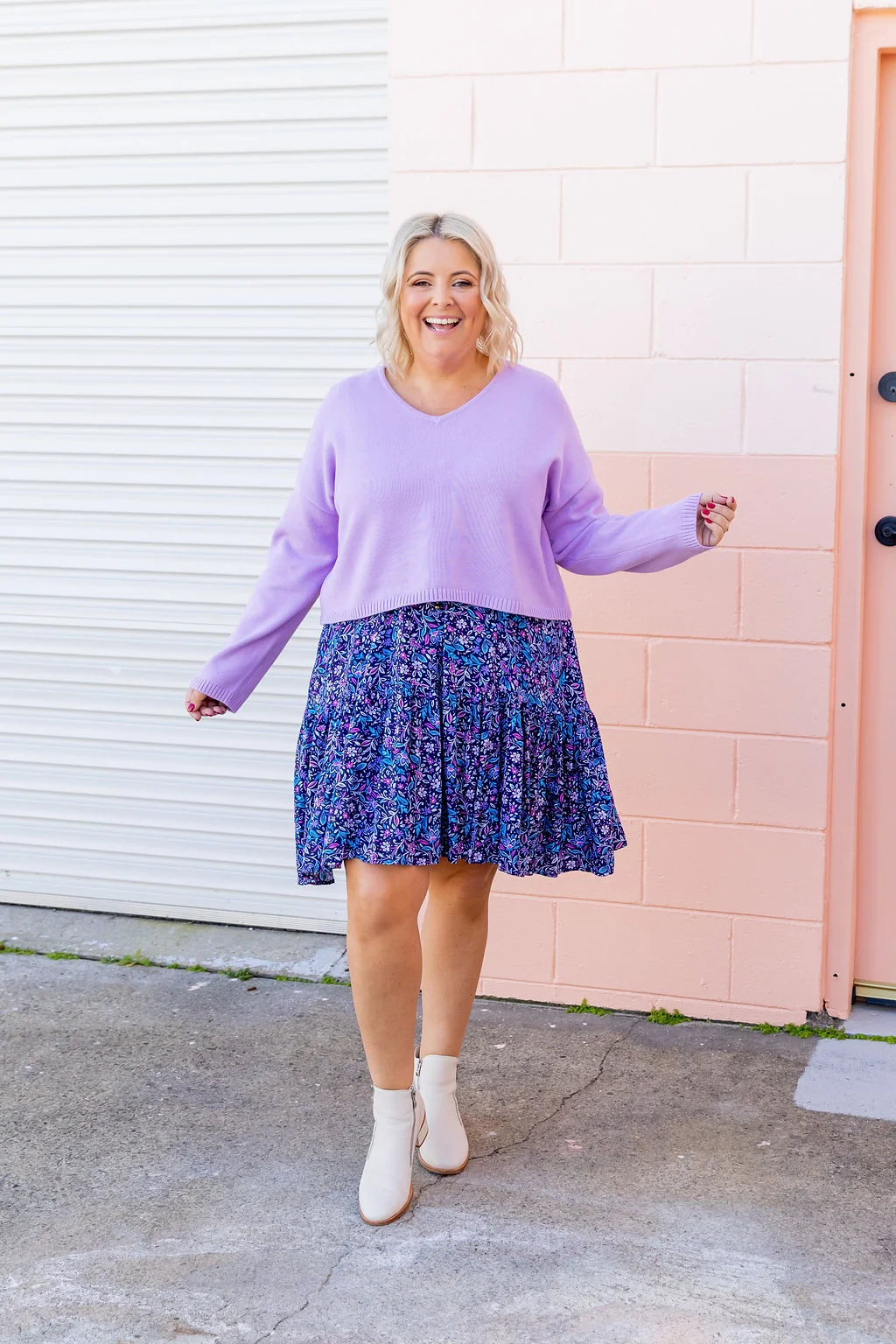 Blakely Crop Knit in Lilac