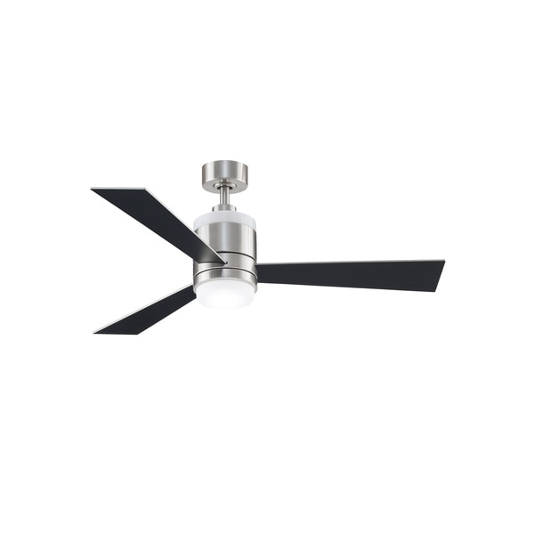 Upright 48" Ceiling Fan - Brushed Nickel with Reversible Blades & LED
