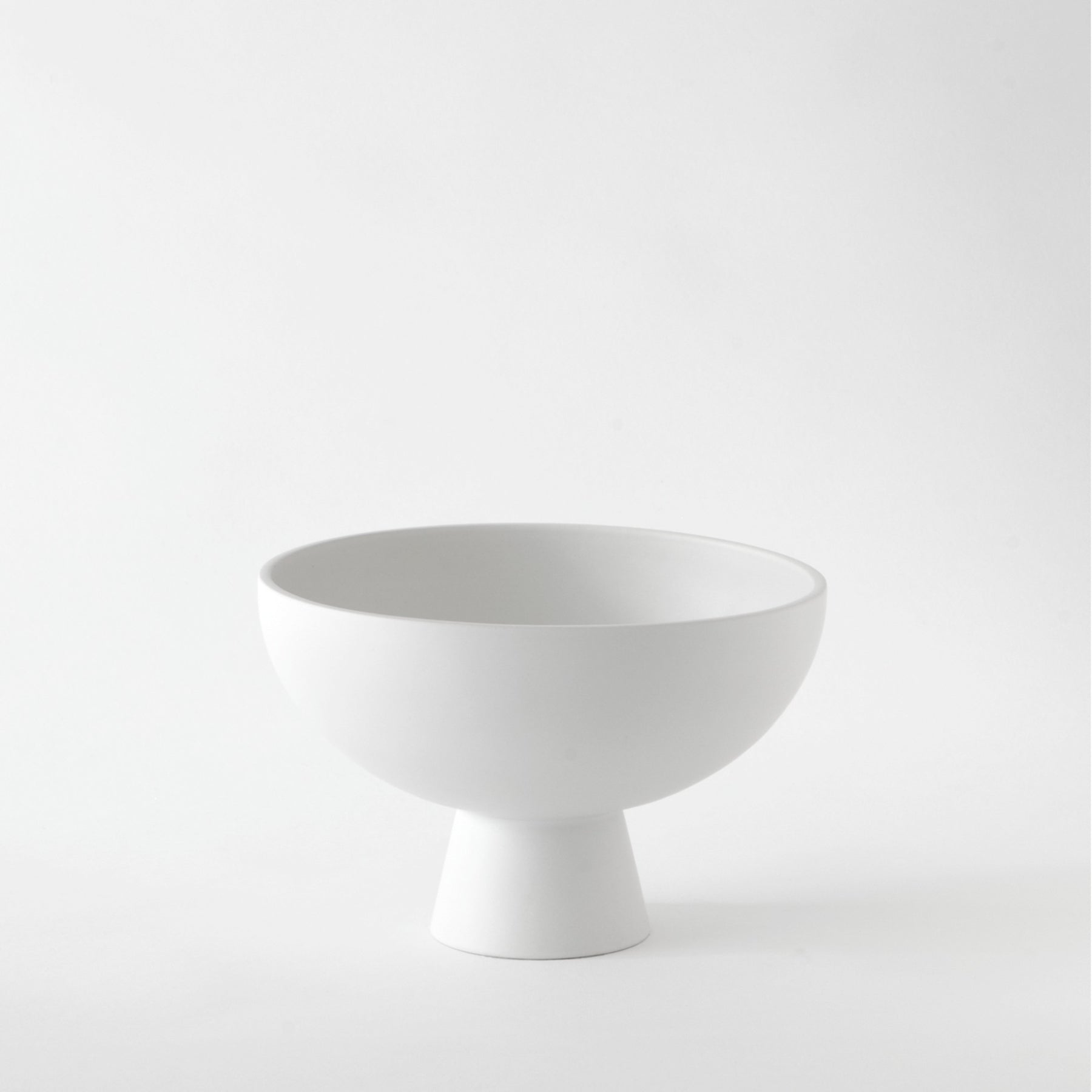 Large Vaporous Grey Statement Pedestal Bowl
