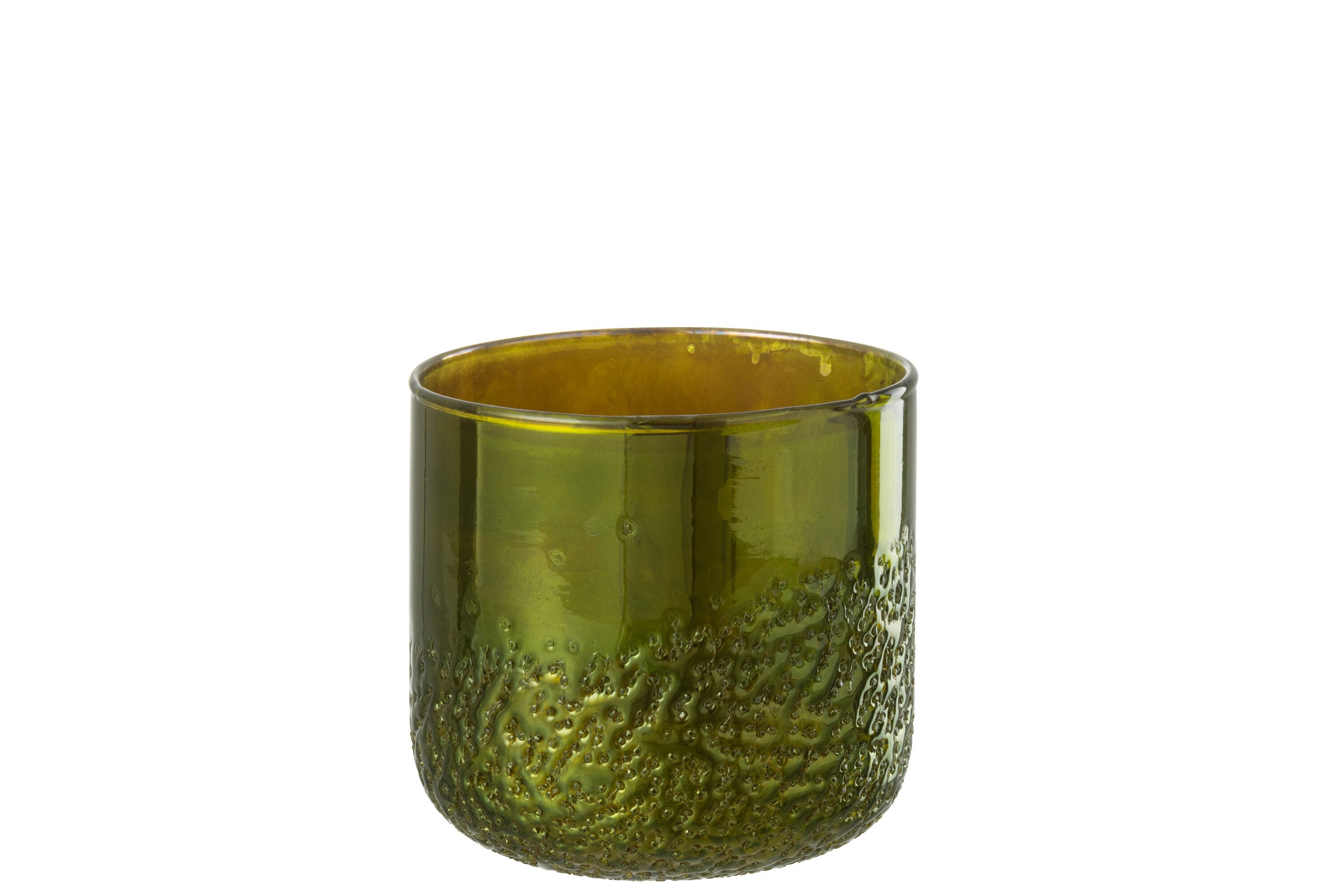 J-Line windlicht Spiegel - glas - groen - medium