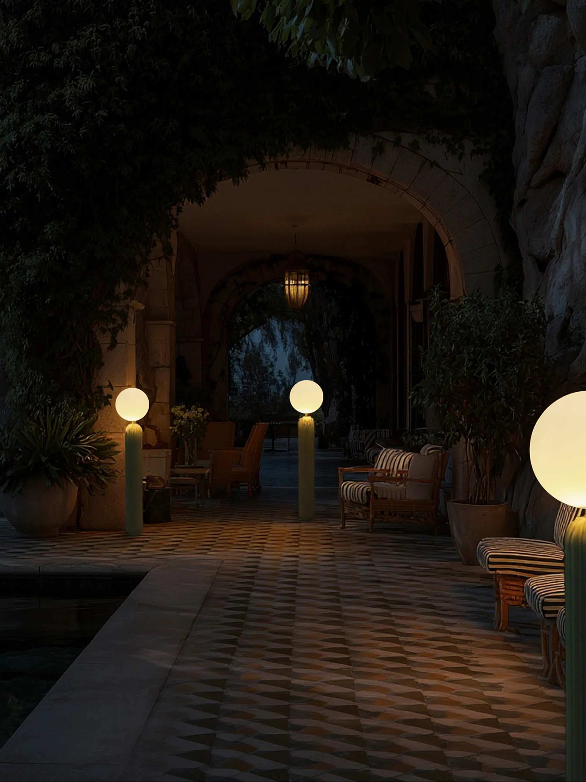 Outdoor-LED-Stehlampe Monica, dimmbar
