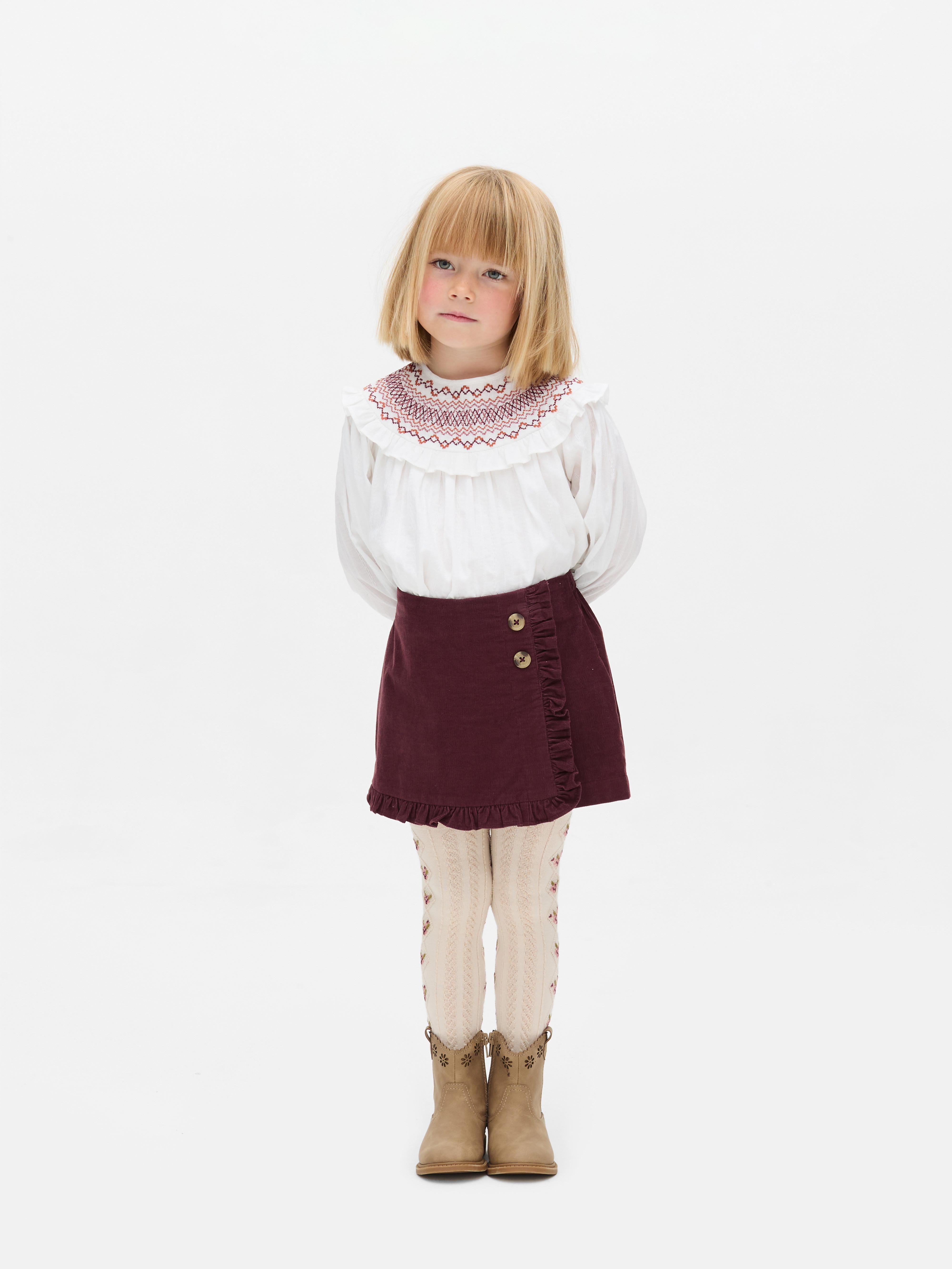 1.5-8yrs | The Edit Corduroy Ruffle Skort