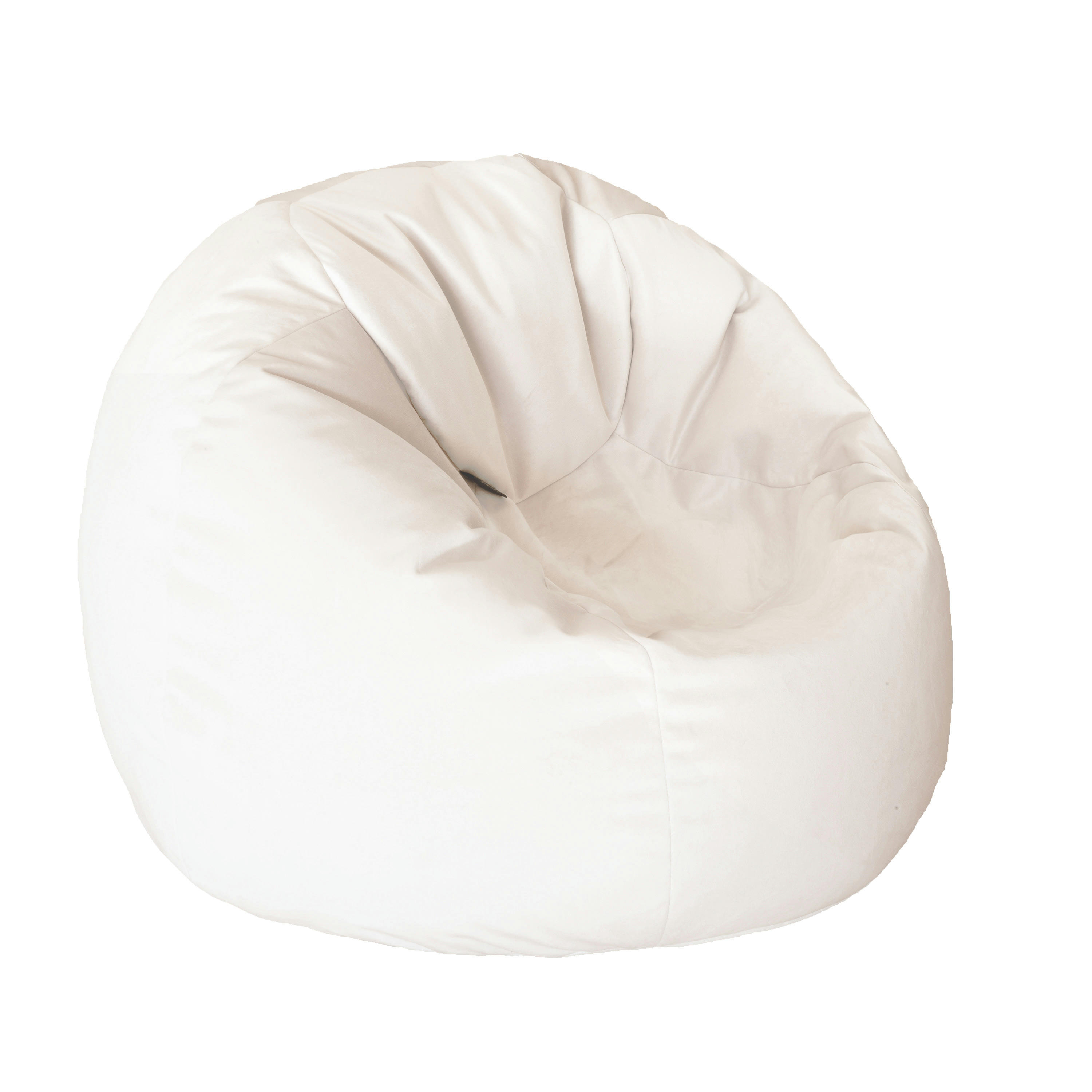 - Pouf XL velours blanc