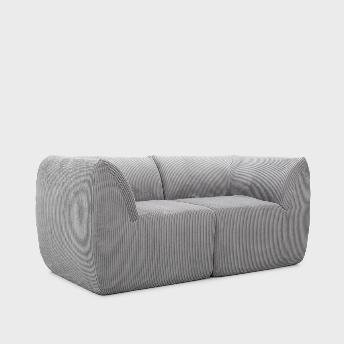 Sofa modułowa SVELA 2-osobowa szara piankowa sztruksowa 161x80x60,5 cm