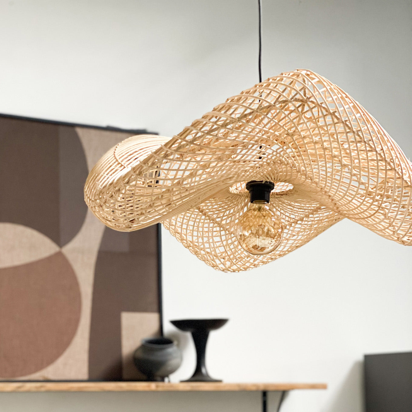 Raw Materials Wave Lamp Naturel Extra Large