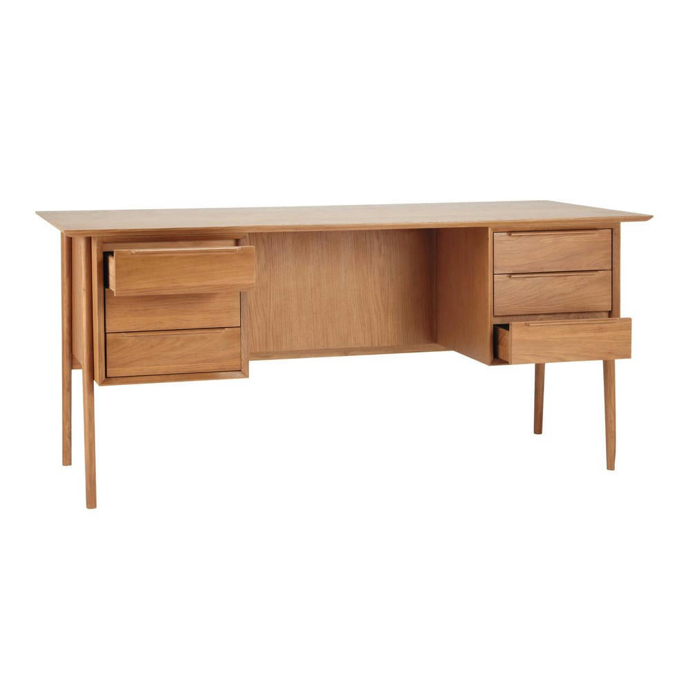 Portobello - Bureau vintage en chêne massif