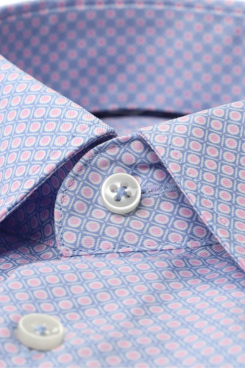 ETERNA Modern Fit Hemd rosa, Bedruckt