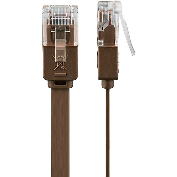Câble RJ45 Cat6 plat marron 5 m GOOBAY