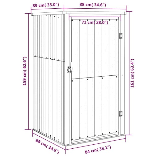 NNEVL Garden Tool Shed Anthracite 88x89x161 cm Galvanised Steel