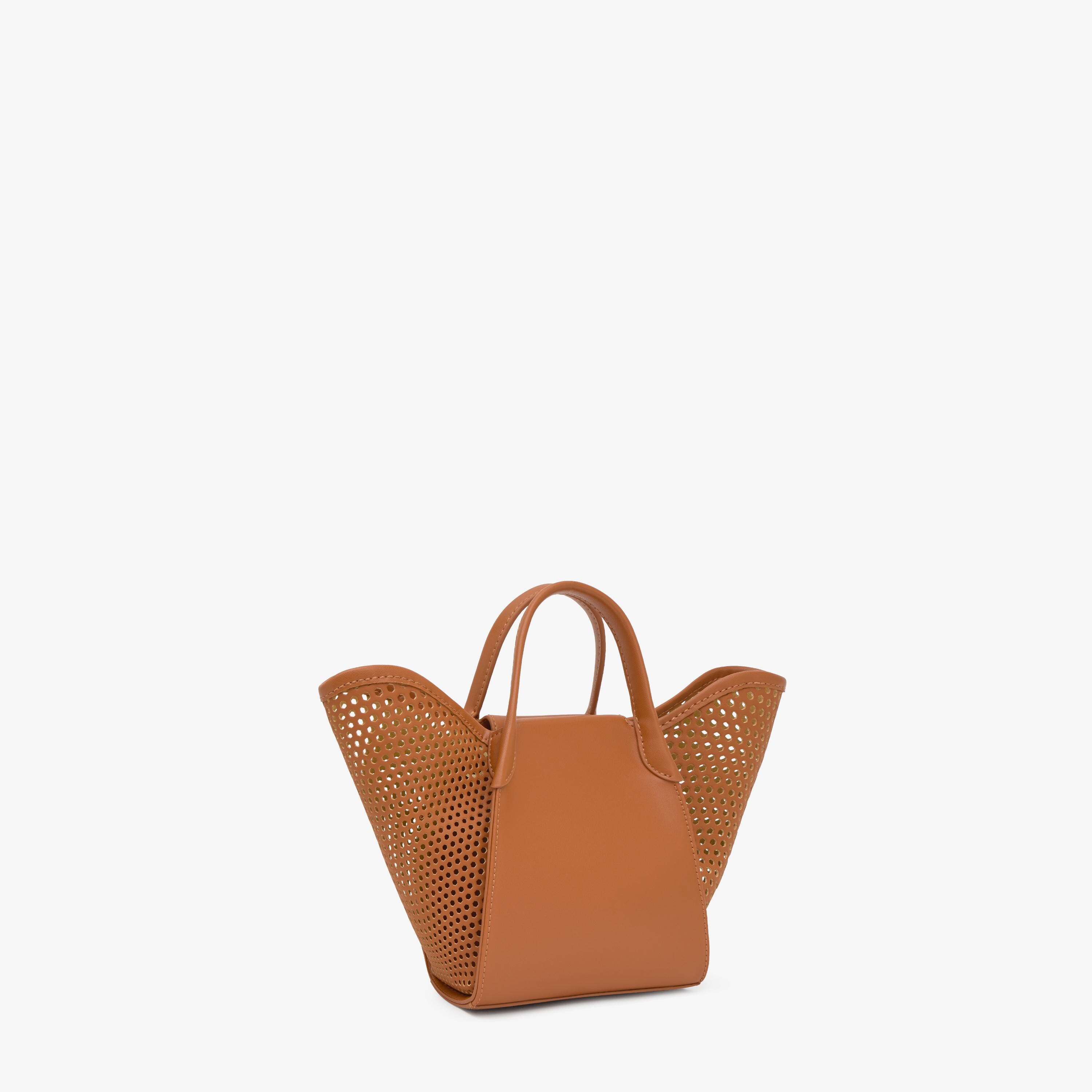 Capazo pequeño camel TOUS Tulip Cutout
