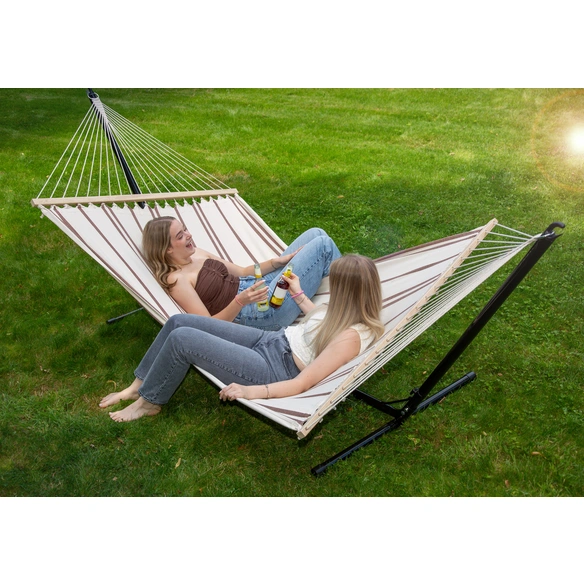 Hängematte, LxB: 325x145 cm, Baumwolle/Polyester, braun