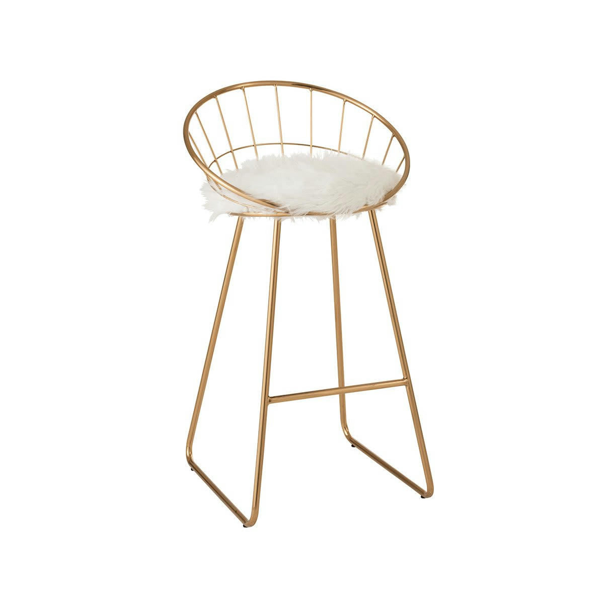 FLY - Chaise de bar design en métal doré