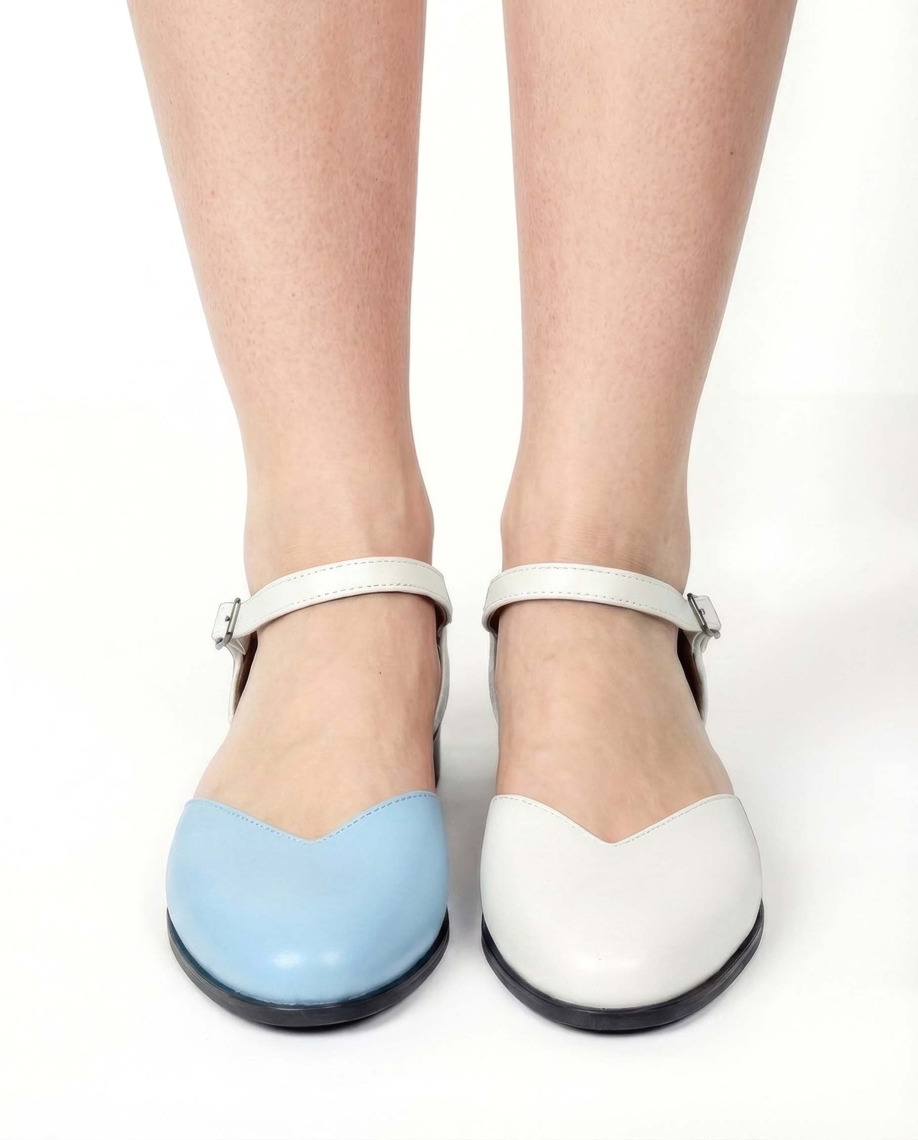 BOHEMA - Alexa Pumps Jasnoniebieskie, ze skóry roślinnej, polska rodzinna marka