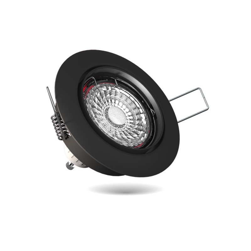 Spot encastrable LED noir GU10 blanc neutre IP20 345 lm 5 W 5 pièces XANLITE