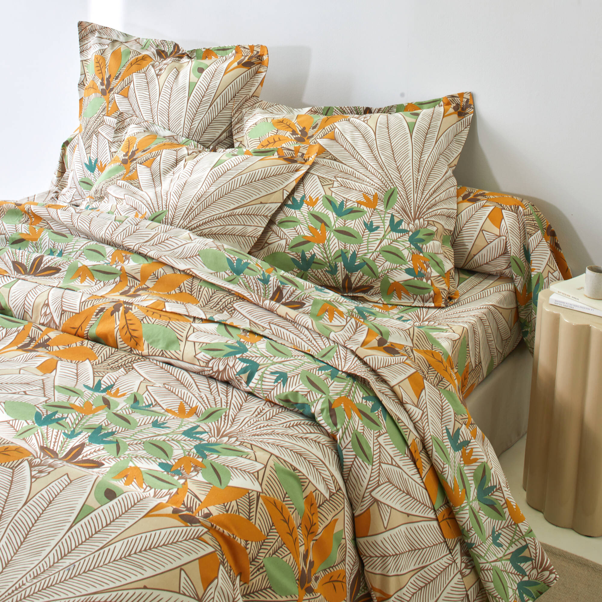 Linge de lit Mada en coton imprimé