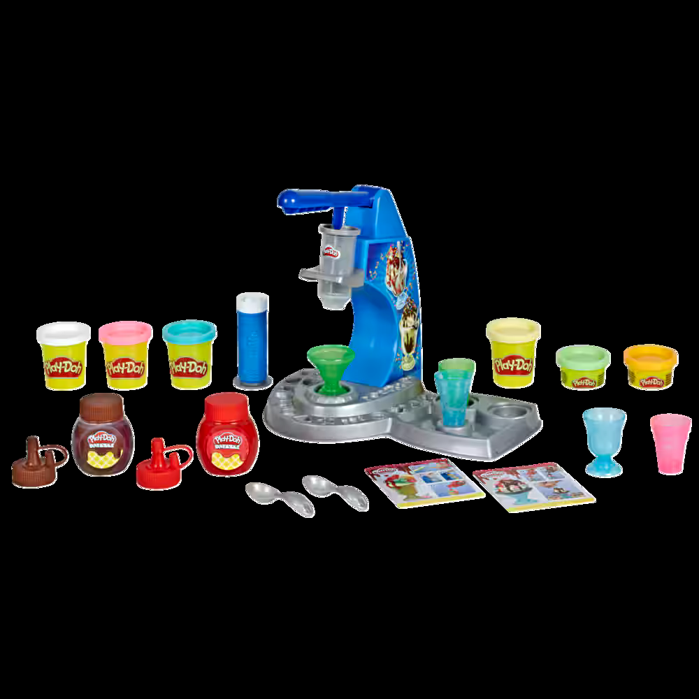 Play-Doh Kitchen Creations Drizzy Ice-Cream Playset, 6 Compound Cans, Multi-Colour, Ages 3+