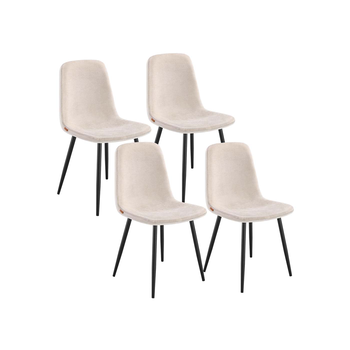 Ensemble de chaises de salle à manger à pieds réglables