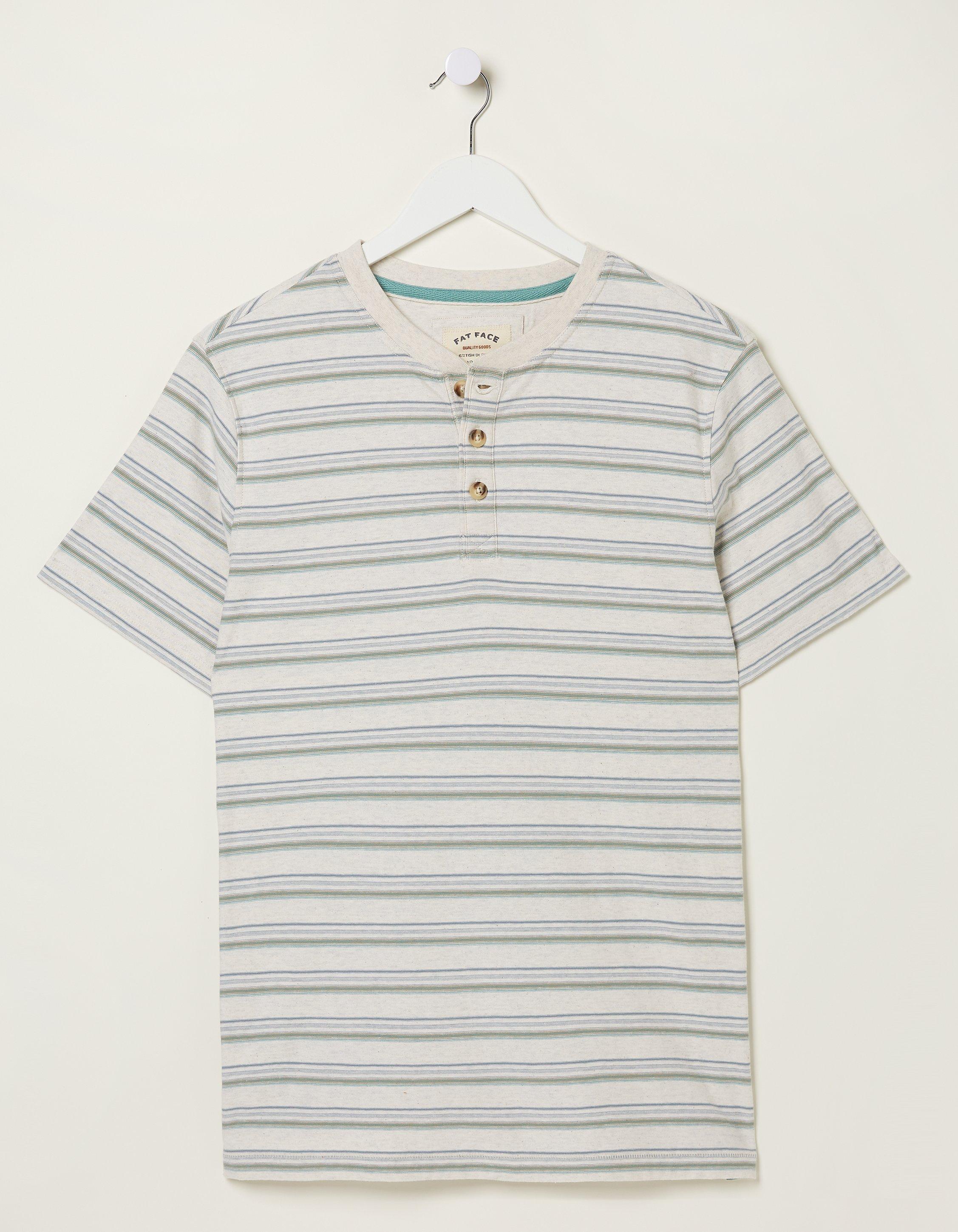 Fine Stripe Henley T-Shirt