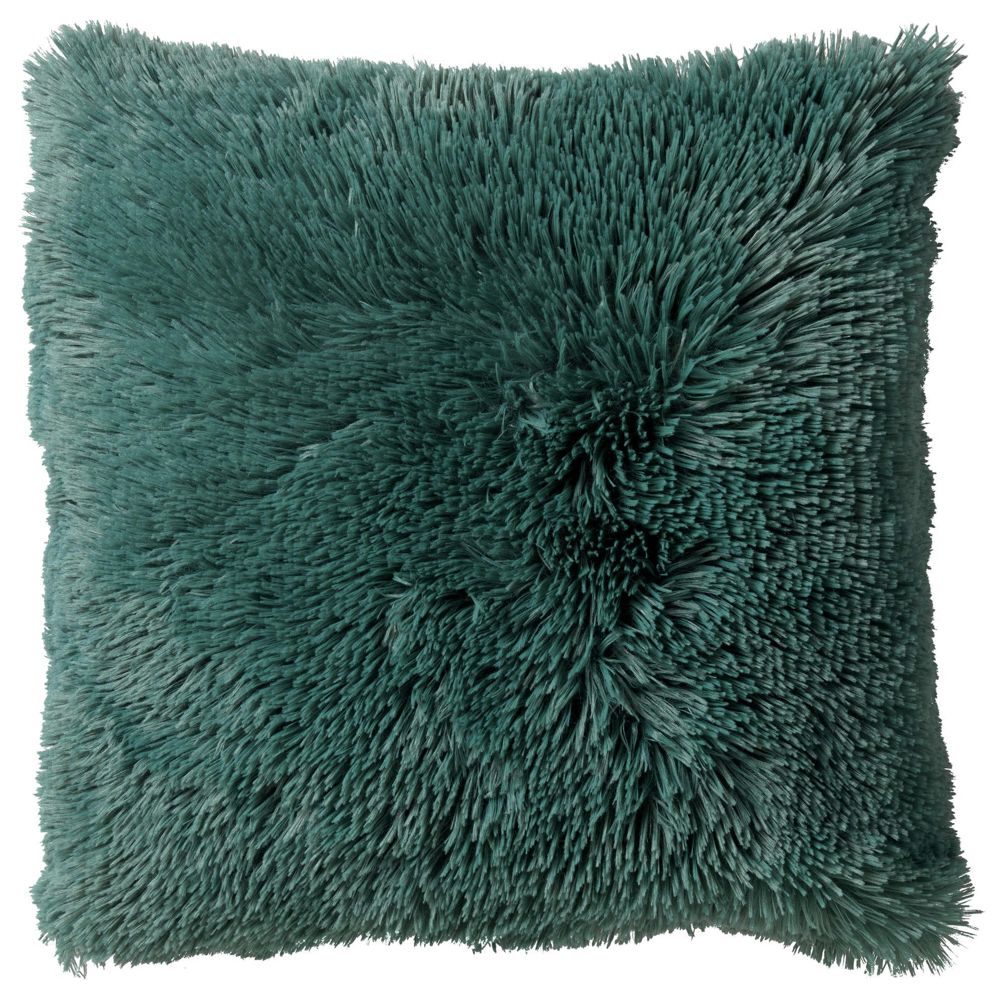 - Coussin - vert fausse fourrure 45x45 cm uni