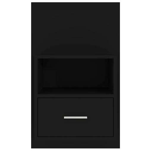 NNEVL Wall-mounted Bedside Cabinets 2 pcs Black